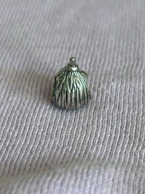 Retired “Cheerleader Pompom” Charm - Nugget Design, Sterling Silver